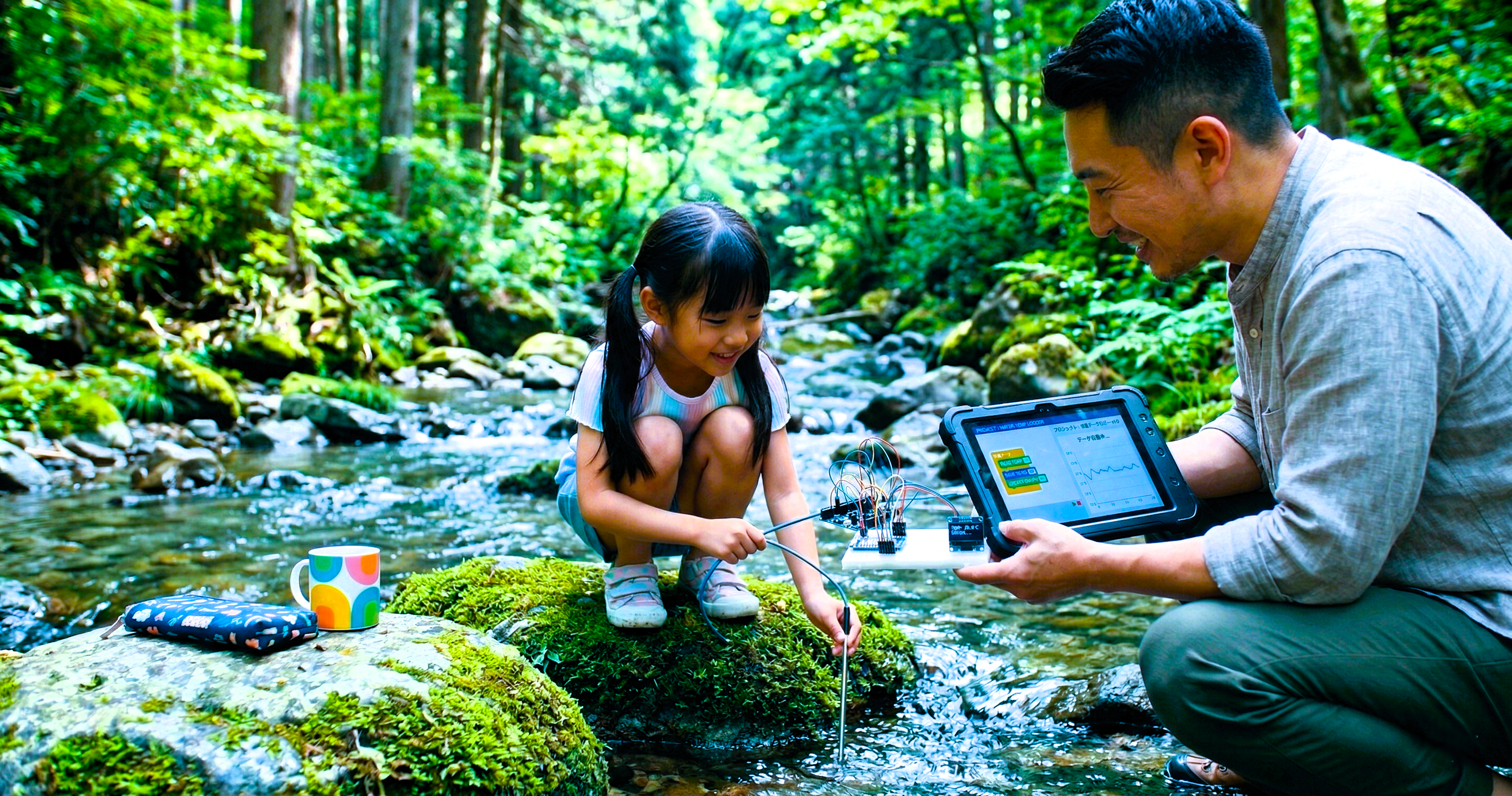 白山麓の大自然とプログラミング体験